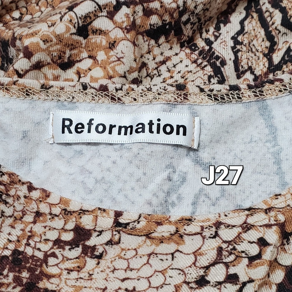 Reformation Jaz Python Snakeskin Print Mini Dress… - image 5